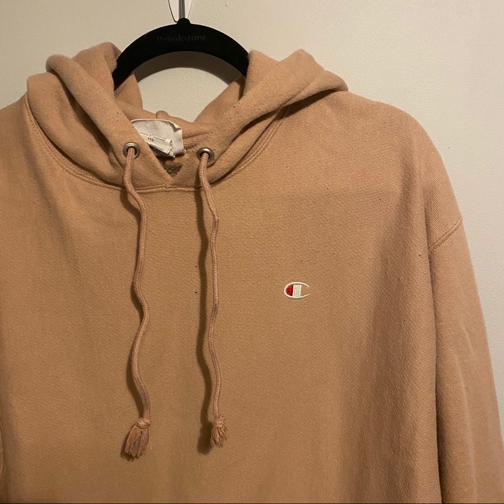 SOLD Champion reverse hoodie “rose” peachy beige